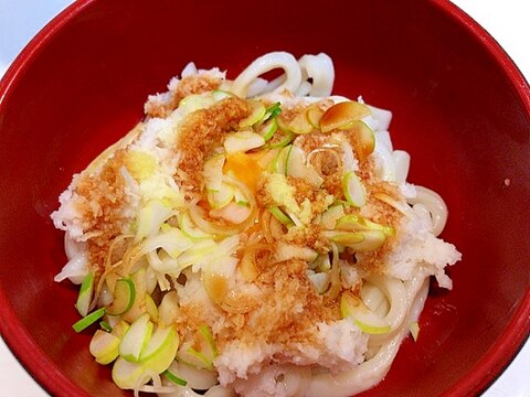 もっちもち☆薬味たっぷり釜玉うどん